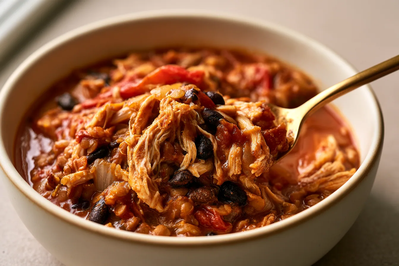 Close-up serving of Healthy Slow Cooker Dinners With More Protein.